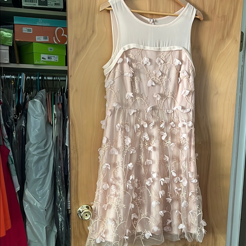 Eva Franco Cream Floral Dress